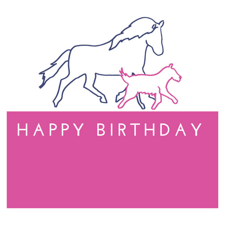 Gubblecote Beautiful Greetings Card#colour_happy-birthday-horse-and-dog