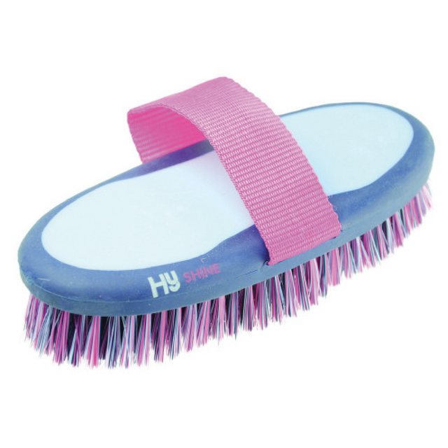 Hy Equestrian Pro Groom Sponge Brush#colour_purple-pink