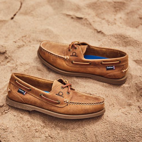 Chatham Deck II G2 Premium Leather Boat Shoes #colour_walnut