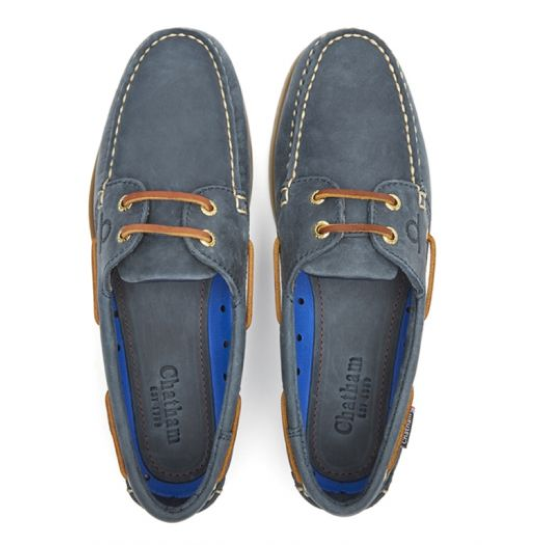 Chatham Deck II G2 Premium Leather Boat Shoes #colour_blue