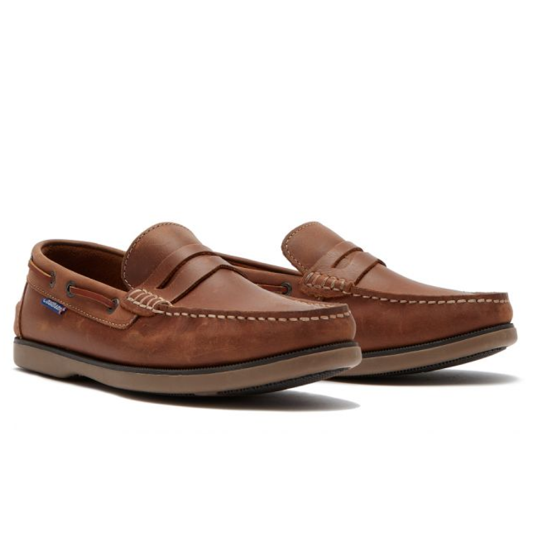 Chatham Shanklin Premium Leather Loafers#colour-tan