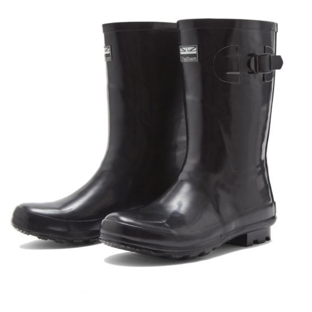Chatham Belton Lady Premium Rubber Short Wellington Boots#colour_black