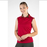 HKM Classico Sleeveless Polo Shirt #colour_cranberry