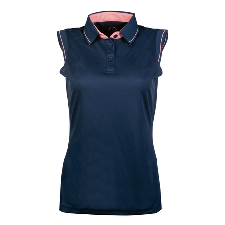 HKM Classico Sleeveless Polo Shirt #colour_deep-blue
