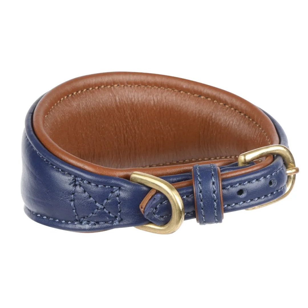 Shires Digby & Fox Padded Greyhound Collar #colour_navy