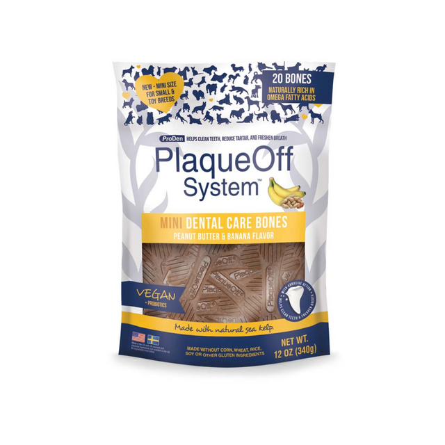 Plaqueoff Mini Dental Care Bones #flavour_peanut-butter-&-banana