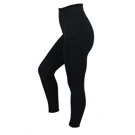 Woof Wear Ladies Knee Patch Riding Tights #colour_black