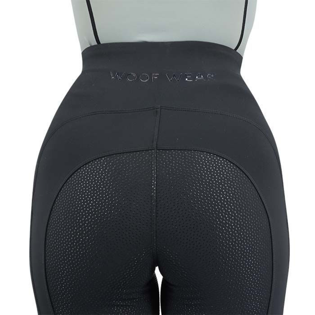 Woof Wear Ladies Full Seat Riding Tights #colour_black