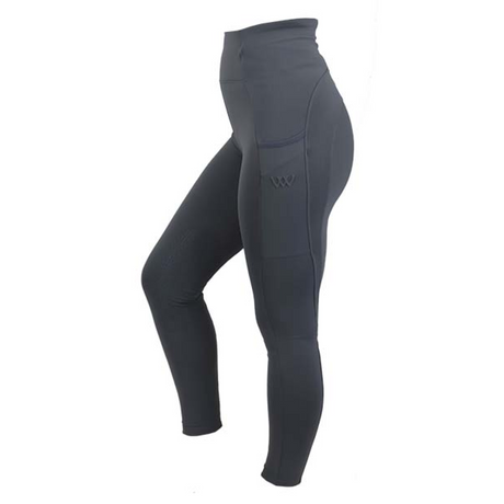 Woof Wear Ladies Knee Patch Riding Tights #colour_slate