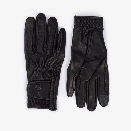 PS of Sweden Black Leather Riding Gloves  #colour_black