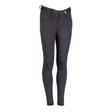 HKM Anni Silicone Knee Patch Riding Breeches #colour_deep-grey