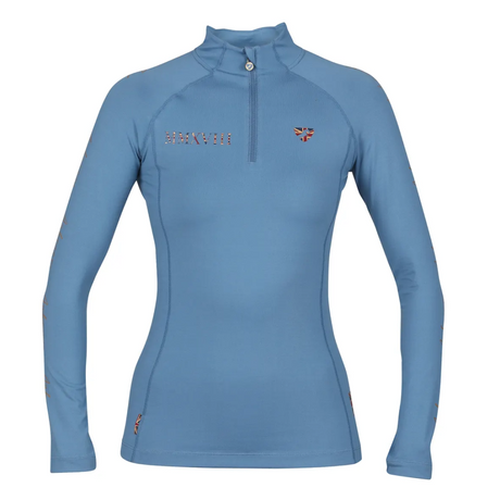 Shires Aubrion Team Long Sleeve Girls Base Layer #colour_steel