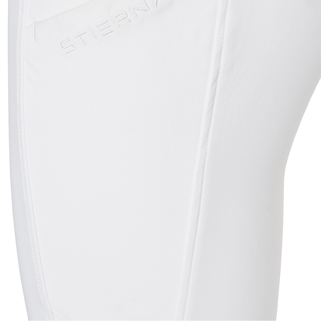 Pantalon d'équitation Stierna Vera blanc avec genouillère