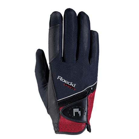 Roeckl Unisex Madrid  Gloves #colour_black-red
