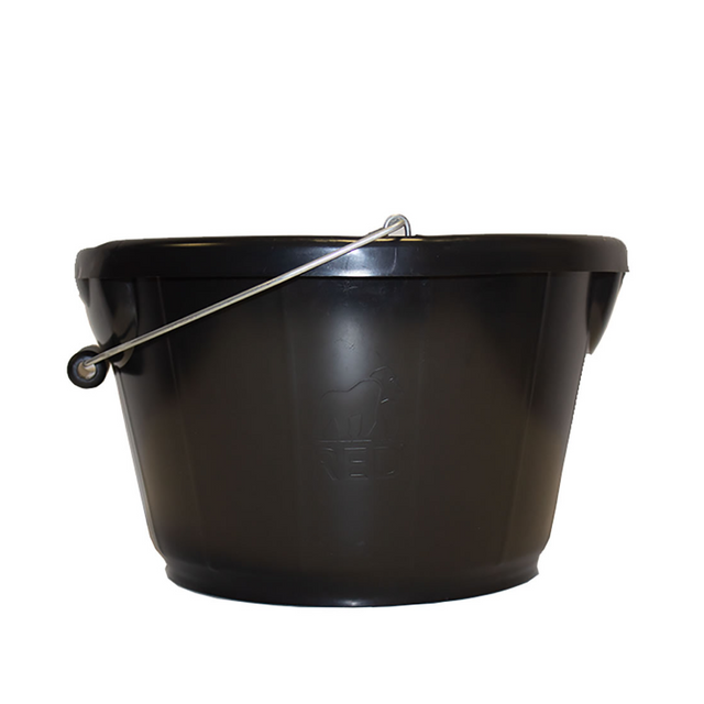 Red Gorilla Plas Feed Bucket #colour_black