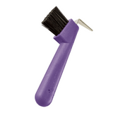 Bitz Hoof Pick Plastic Handle With Brush #colour_purple