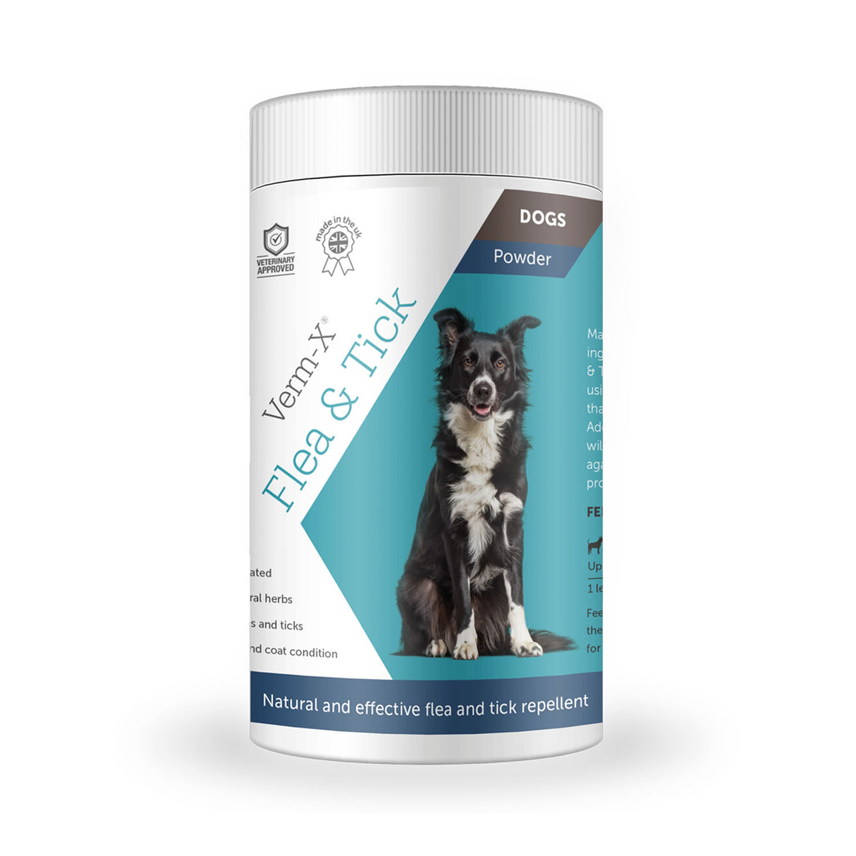 Poudre anti-puces et tiques Verm-X ​​pour chiens