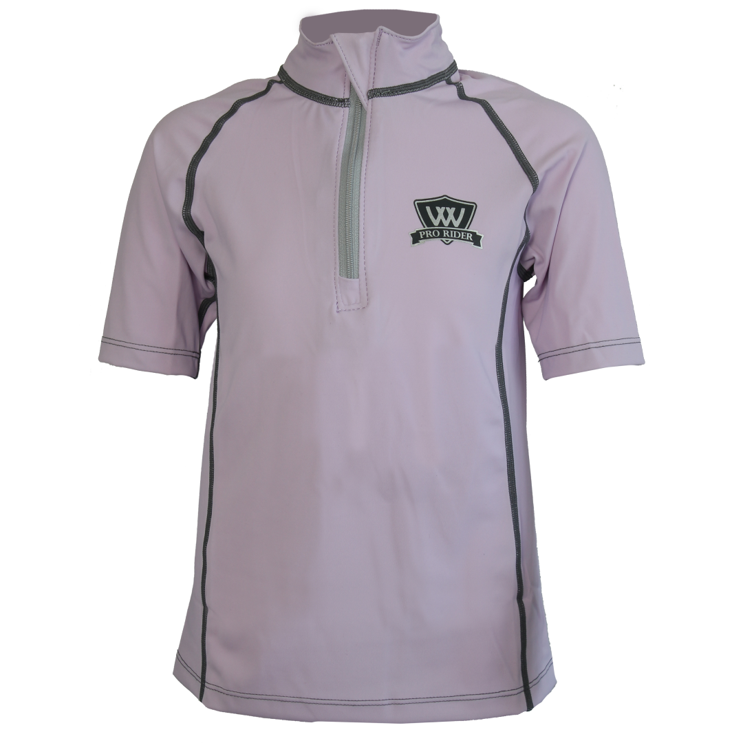 Woof Wear Young Rider Short Sleeve Riding Shirt #colour_lilac