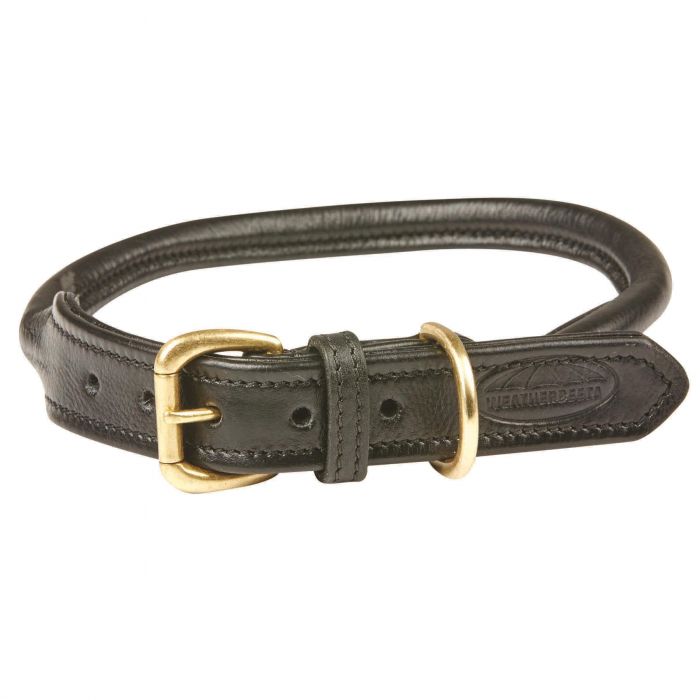 Round leather shop dog collar