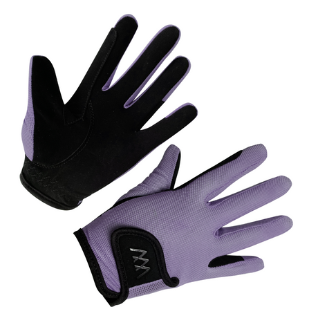 Woof Wear Young Riders Pro Riding Gloves #colour_lilac-black