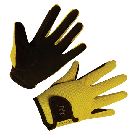 Woof Wear Young Riders Pro Riding Gloves #colour_yellow-black