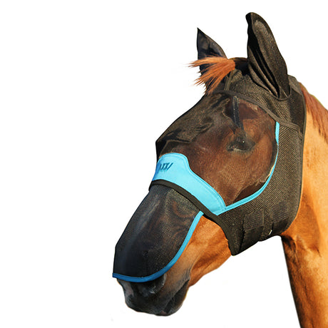 Woof Wear UV Nose Protector #colour_black-turquoise
