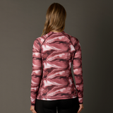 Weatherbeeta Ruby Printed Long Sleeve Top #colour_burgundy-swirl-marble-print