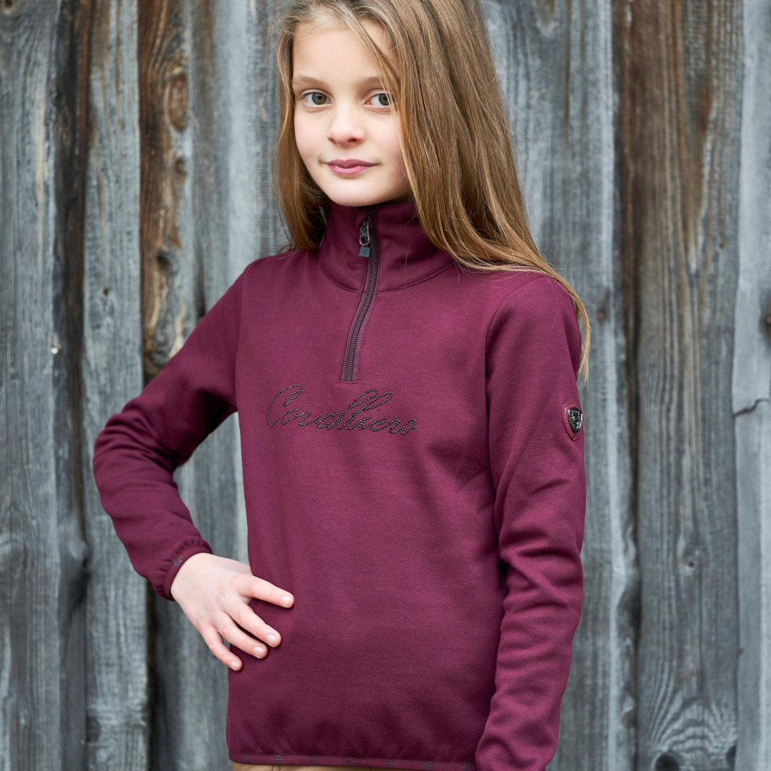 Covalliero Children's Sweater #colour_aubergine