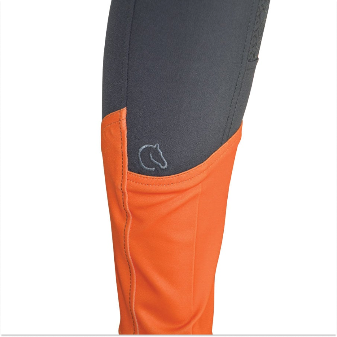 Coldstream Learmouth Ladies Breeches #colour_clementine-orange-gargoyle-grey