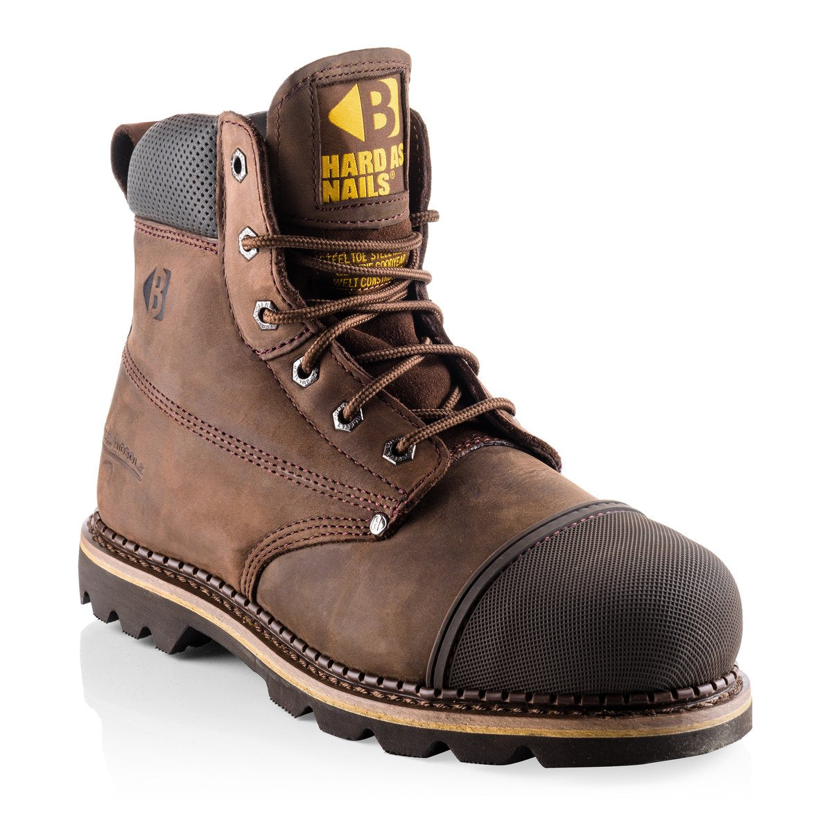 Buckbootz B301SM Safety Lace Boot #colour_brown
