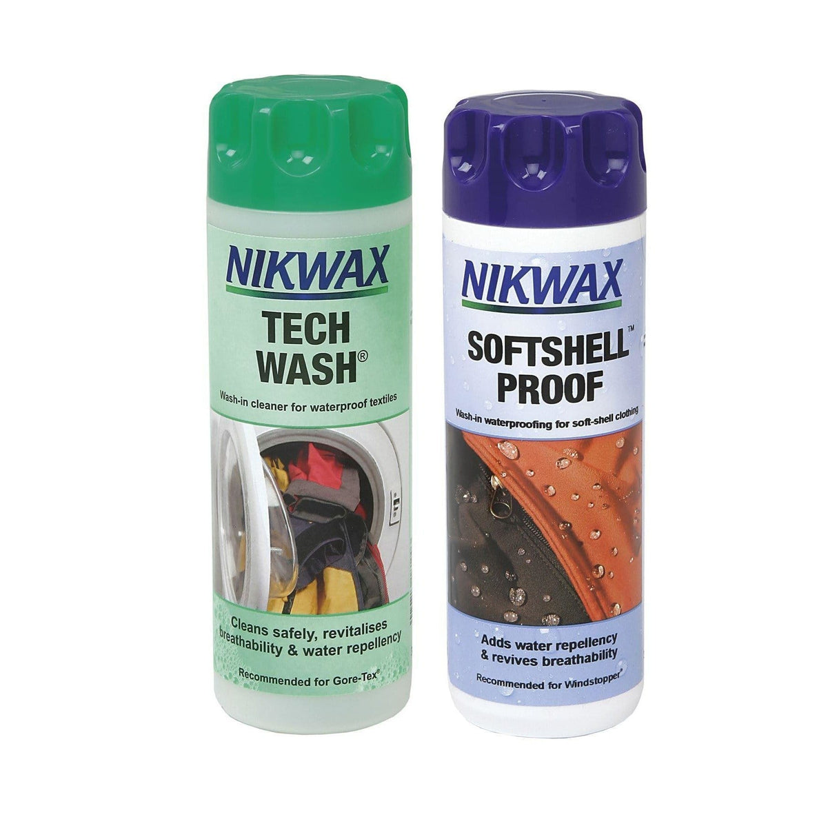 Nikwax Tech Wash/Softshell Proof Lot de 2