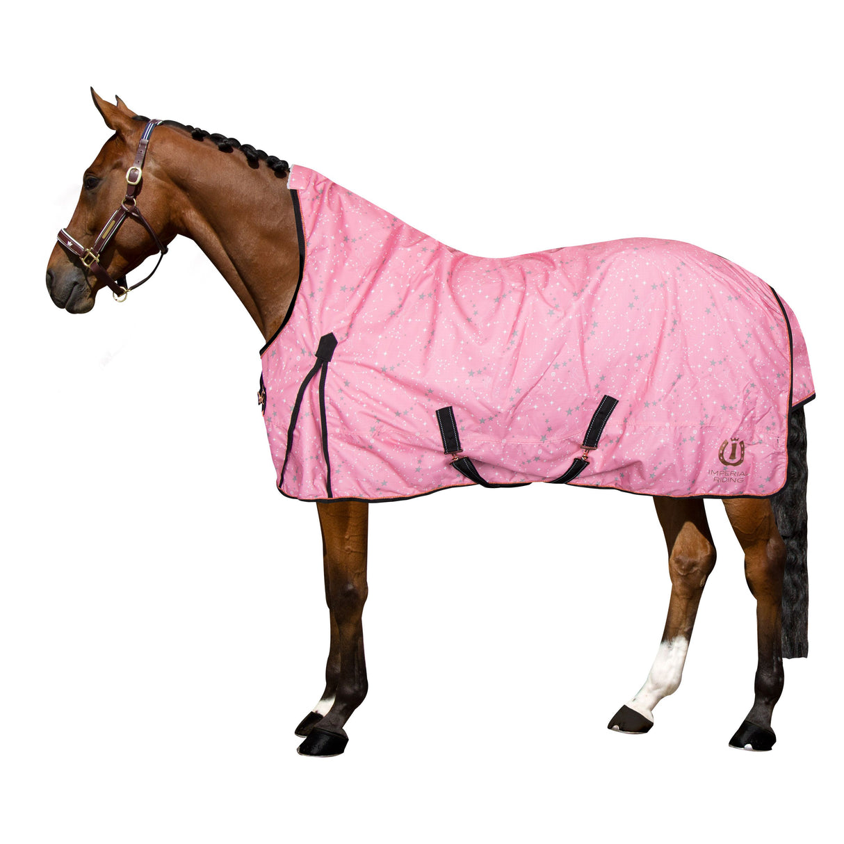 Imperial Riding Ambient Soft Star 0g Turnout Rug #colour_classy-pink