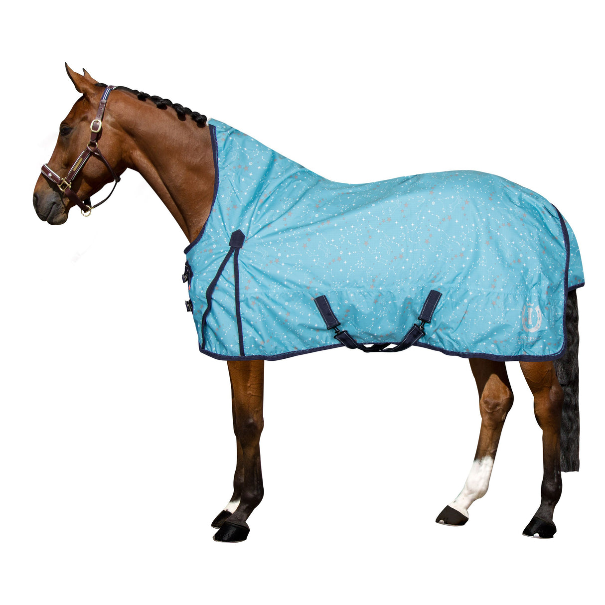 Imperial Riding Ambient Soft Star 0g Turnout Rug #colour_blue-dancer