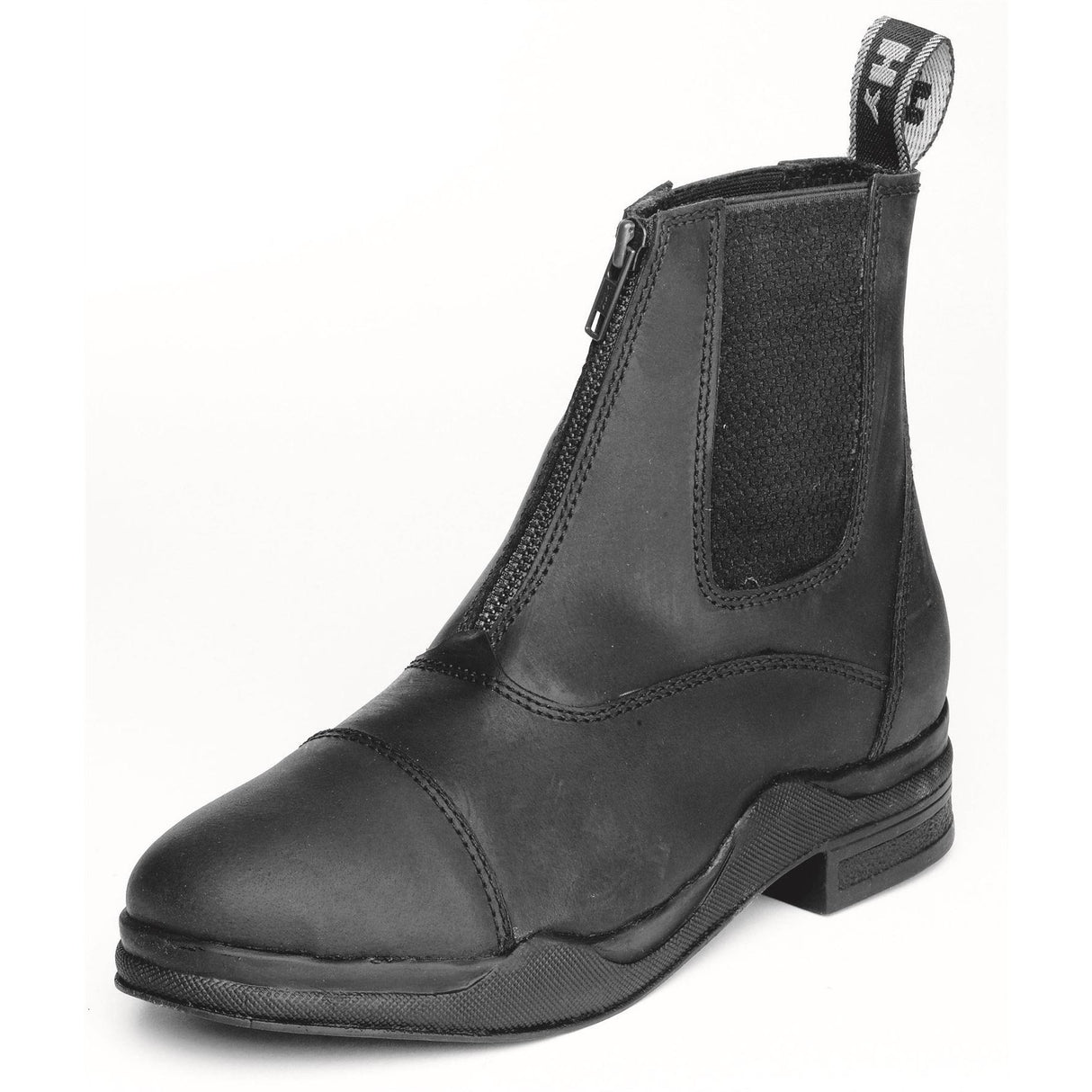 HyLAND Wax Leather Zip Boots #colour_black