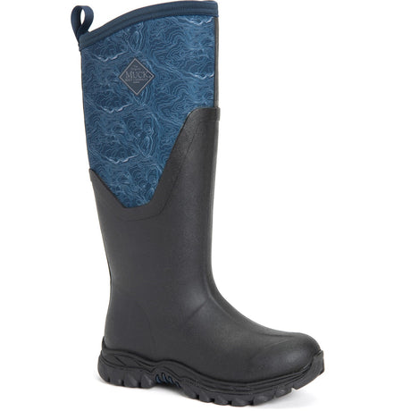 Muck Boot MB Arctic Sport II Tall Wellington Boots #colour_navy-topography