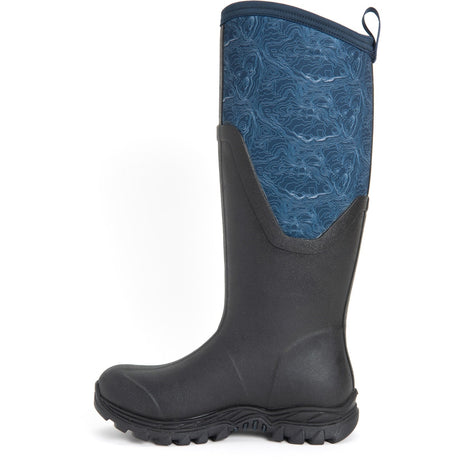 Muck Boot MB Arctic Sport II Tall Wellington Boots #colour_navy-topography