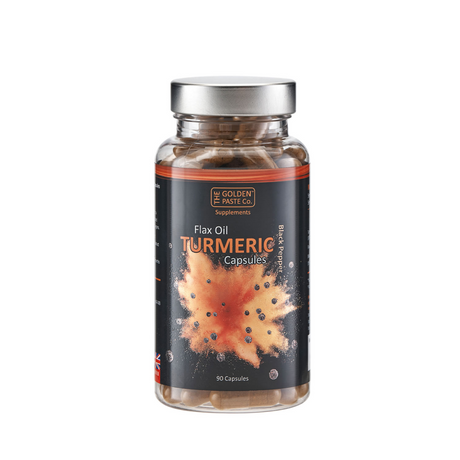 Golden Paste Company Turmeric with Pepper & Flax Oil Capsules