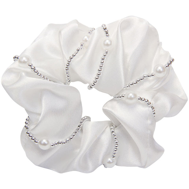 Imperial Riding Crystal Pearl Hair Elastic  #colour_white