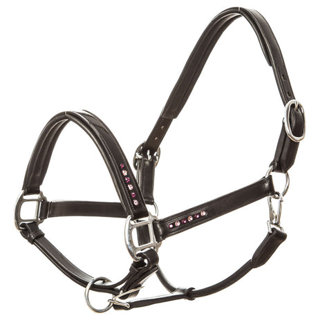 Imperial Riding Lavarre Leather Headcollar #colour_black-amethyst