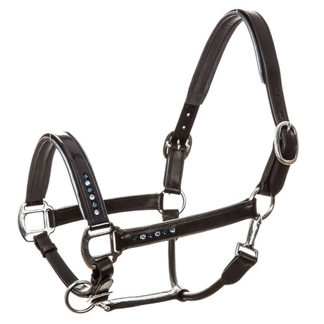 Imperial Riding Lavarre Leather Headcollar #colour_navy-metal
