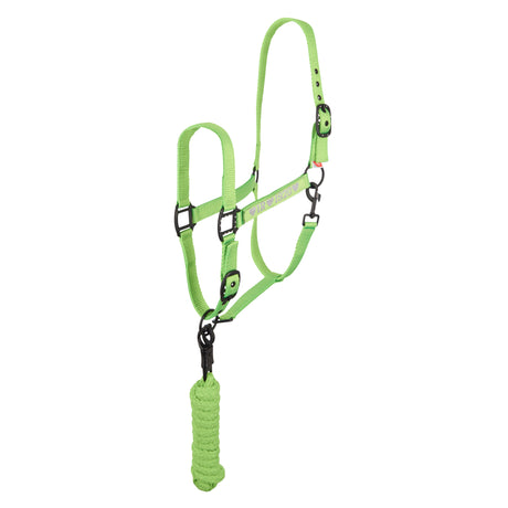 Imperial Riding SH Spring Vibes Headcollar And Rope #colour_green-gecko