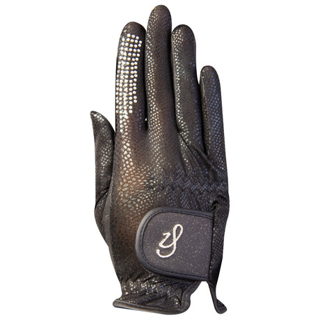 Imperial Riding Fancy Gloves With Rhinestones #colour_black