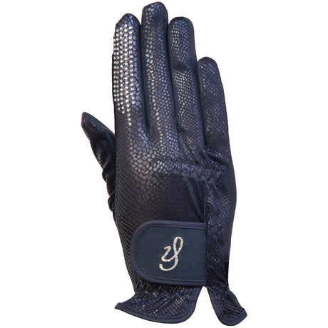 Imperial Riding Fancy Gloves With Rhinestones #colour_navy