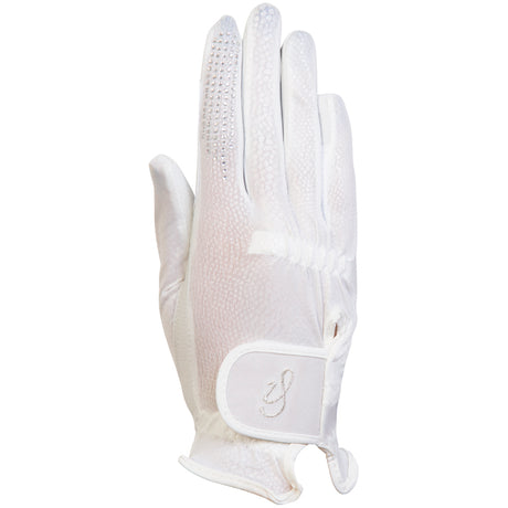 Imperial Riding Fancy Gloves With Rhinestones #colour_white