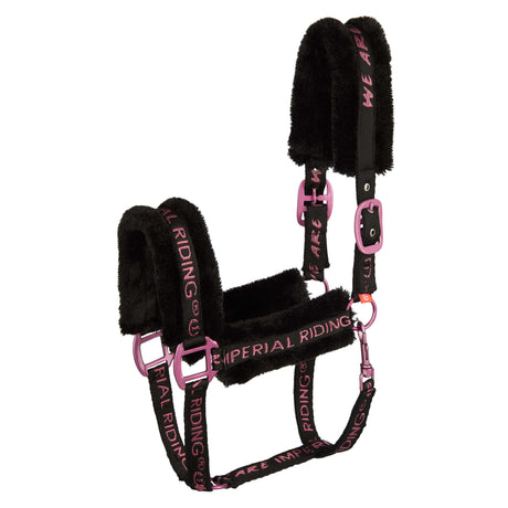 Imperial Riding Moments Headcollar With Fur #colour_black