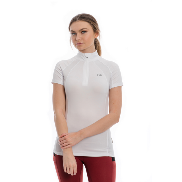 Horseware Ireland Aveen Half Zip Tech Top - Short Sleeve #colour_white
