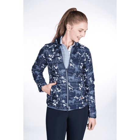 HKM Bloomsbury Quilted Jacket #colour_deep-blue-white