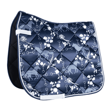 HKM Bloomsbury Saddle Cloth #colour_deep-blue-white