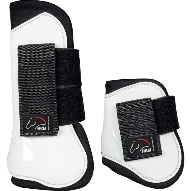 HKM Genua Protection And Fetlock Boots  #colour_white-black