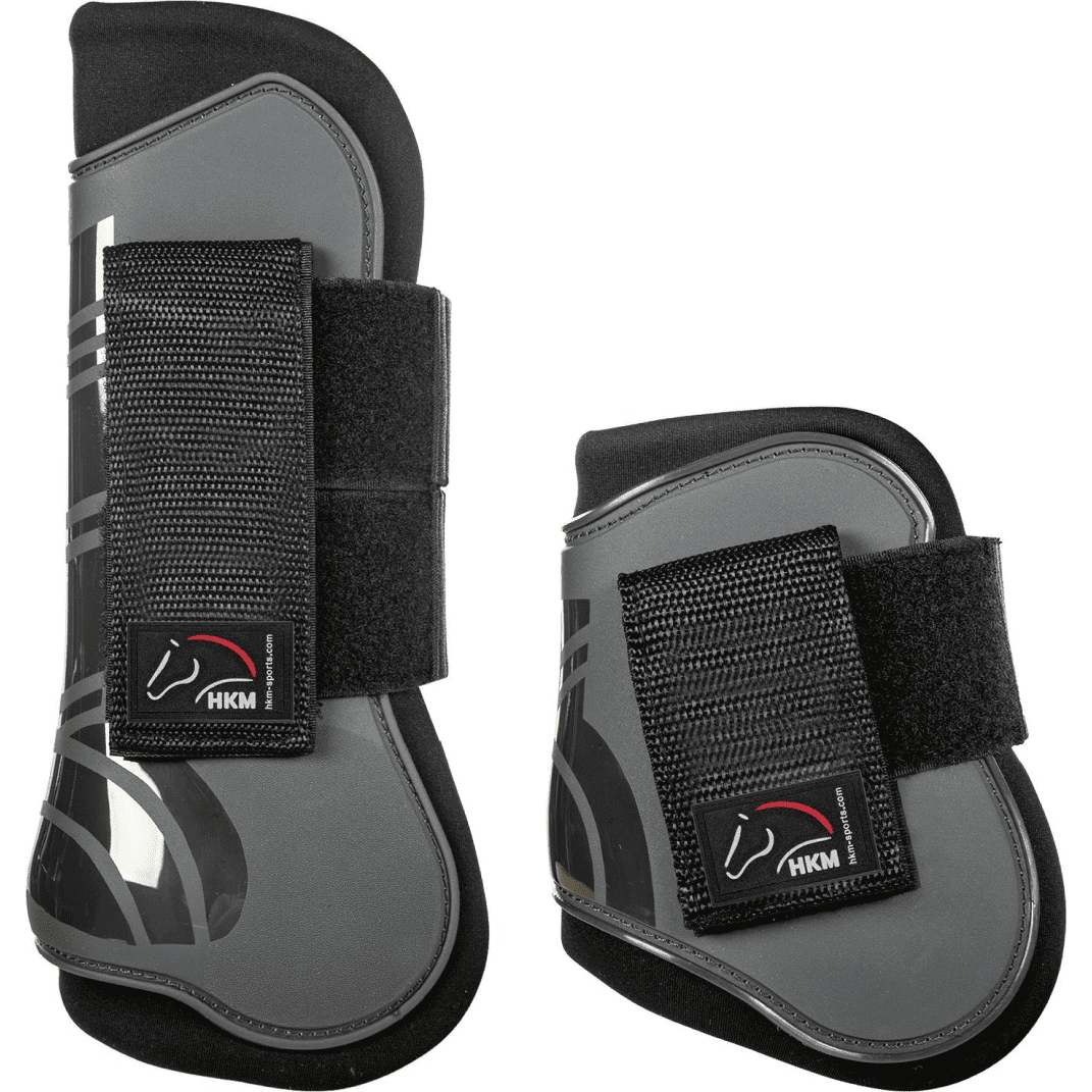 HKM Genua Protection And Fetlock Boots  #colour_grey-black